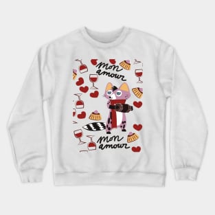 Genet-cats in love Valentines #3 Crewneck Sweatshirt